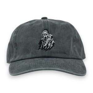 Ghostface Halloween Embroidered Unstructured Adjustable Pigment Dyed Hat - Green